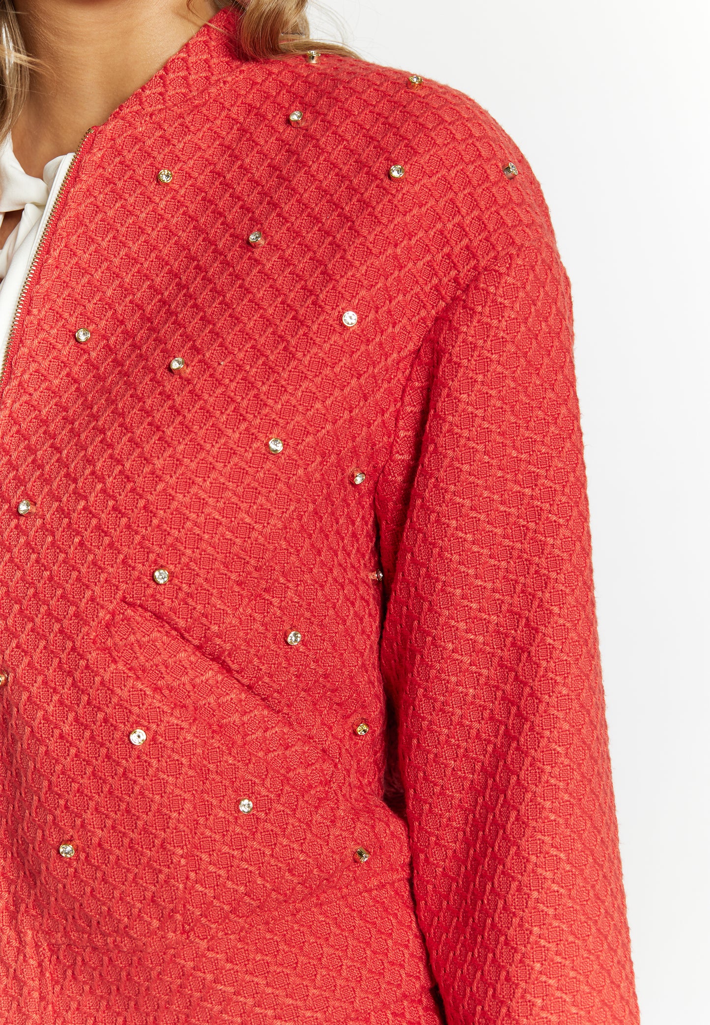 faina women's boucé jacket with rhinestones
