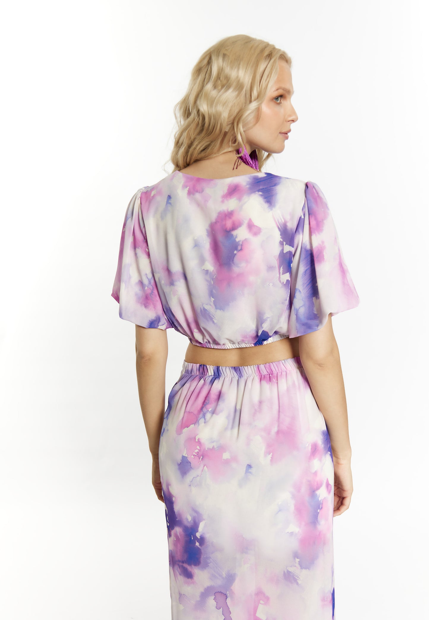 IZIA women's blouse with a tie dye pattern