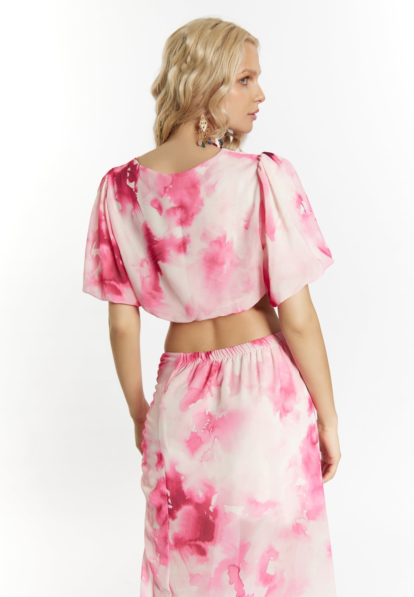IZIA women's blouse with a tie dye pattern