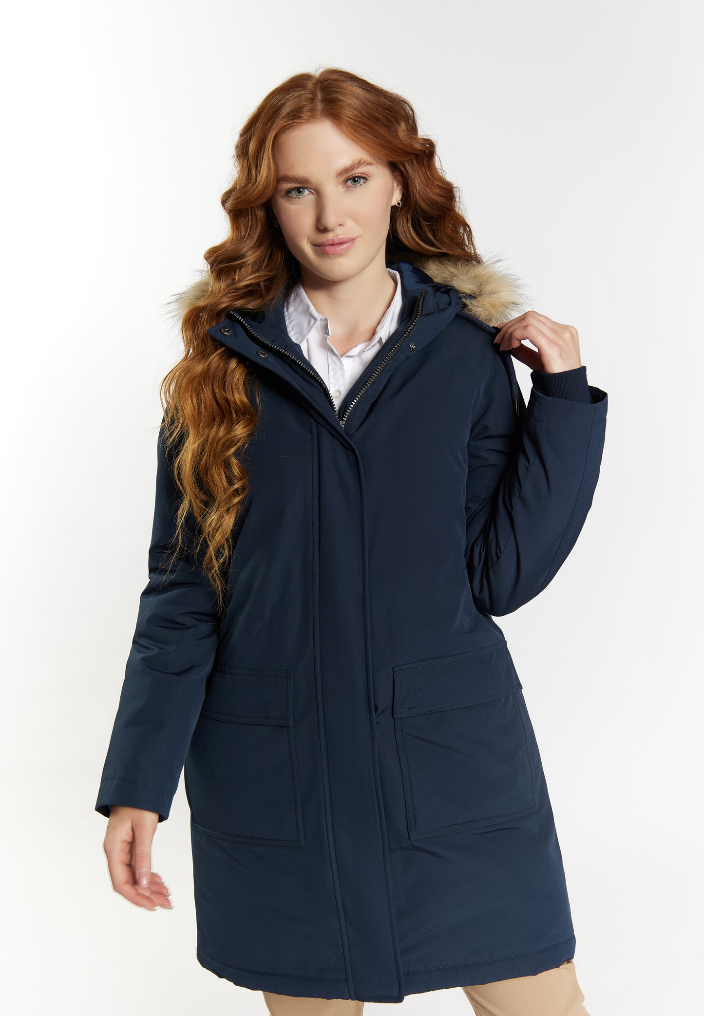 DreiMaster Klassik women's winter parka with faux fur