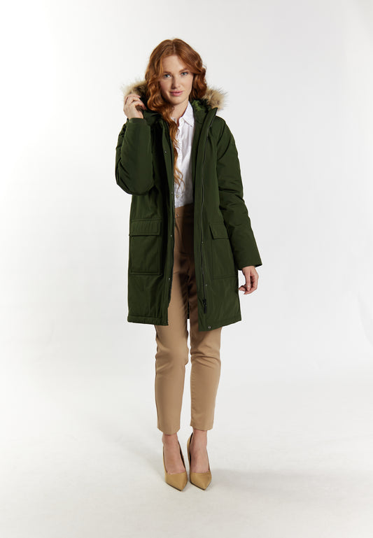 DreiMaster Klassik women's winter parka with faux fur
