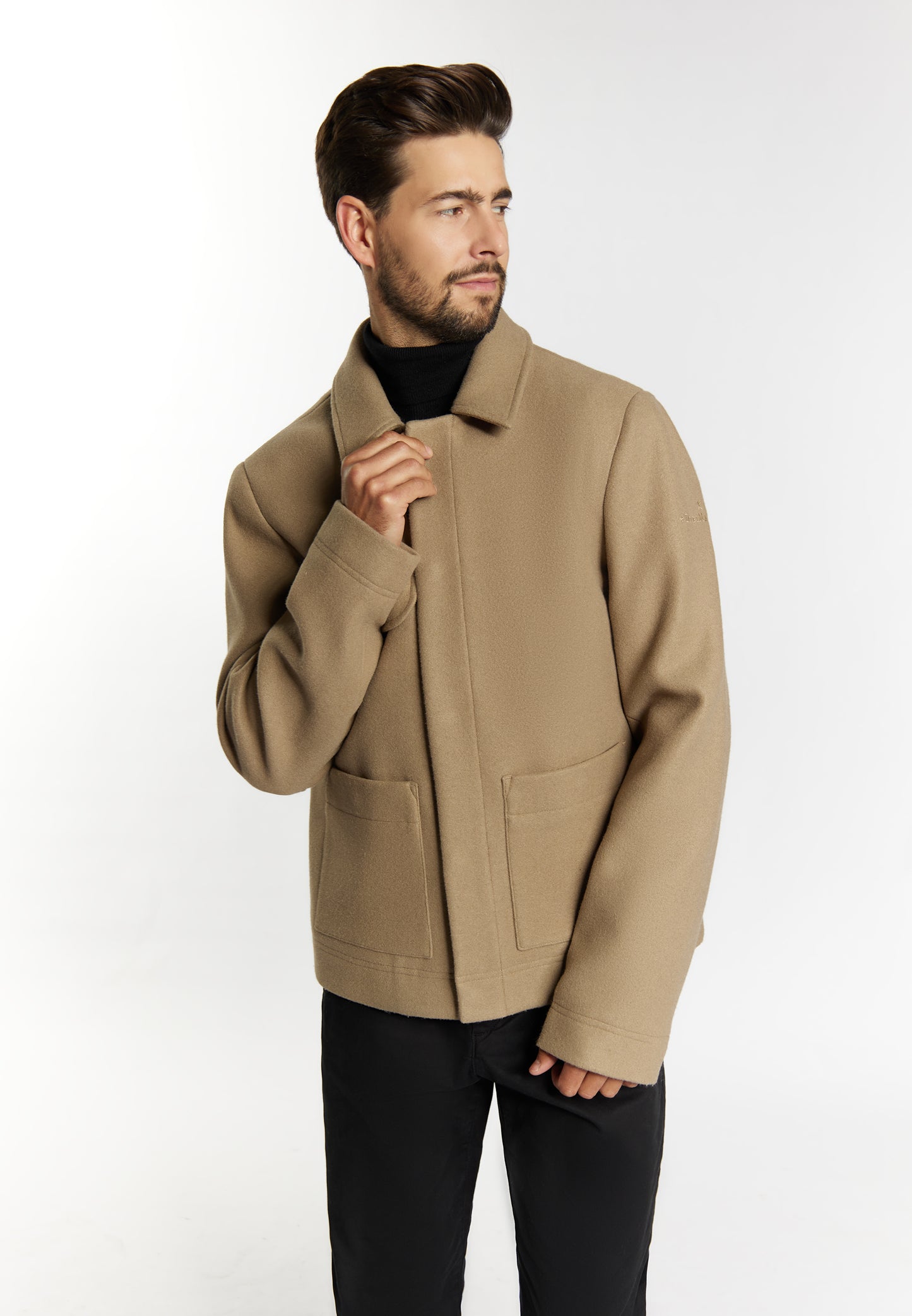 DreiMaster Klassik men's transitional jacket in a wool look