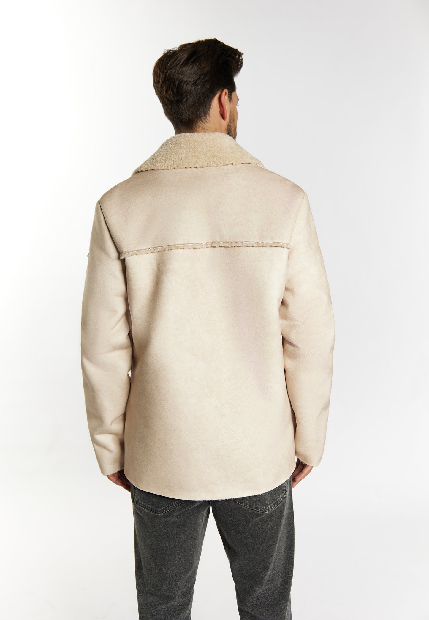 DreiMaster Vintage men's transition jacket made of imitation fur