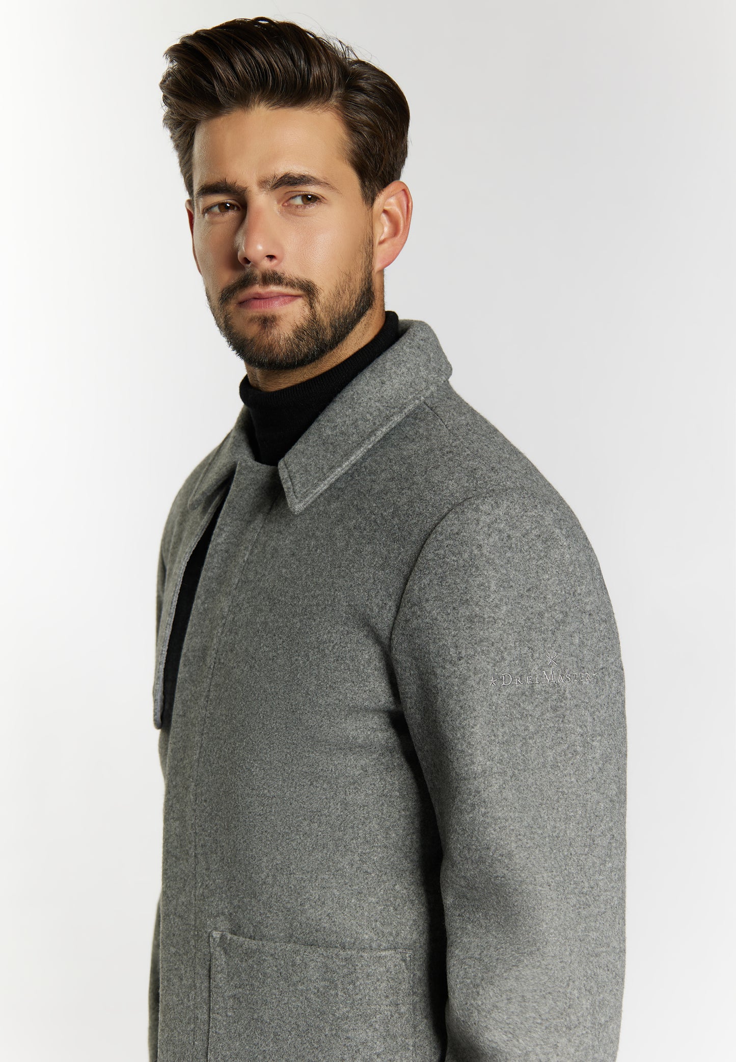 DreiMaster Klassik men's transitional jacket in a wool look