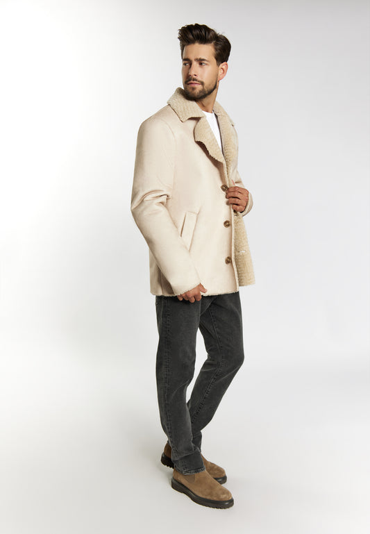 DreiMaster Vintage men's transition jacket made of imitation fur