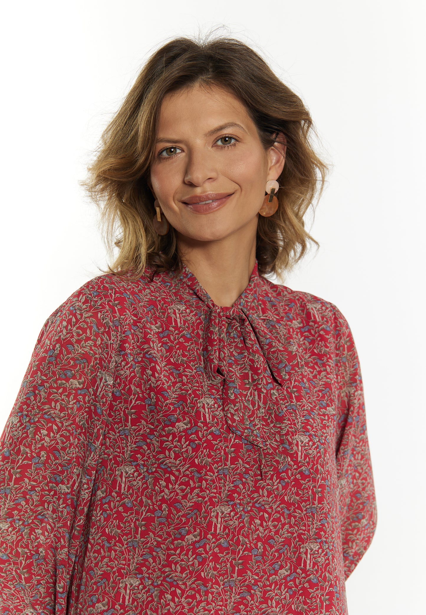 usha women's midi dress with floral print