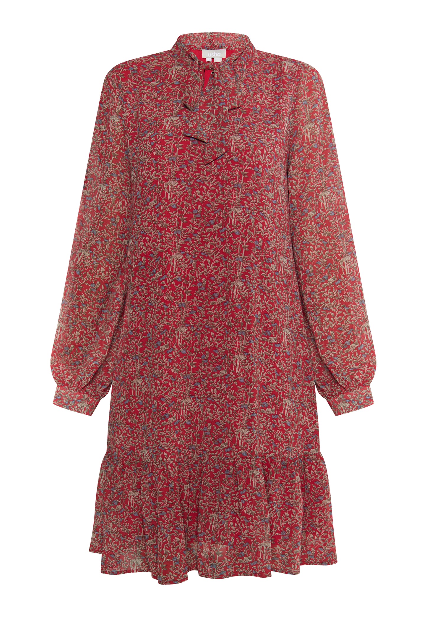 usha women's midi dress with floral print