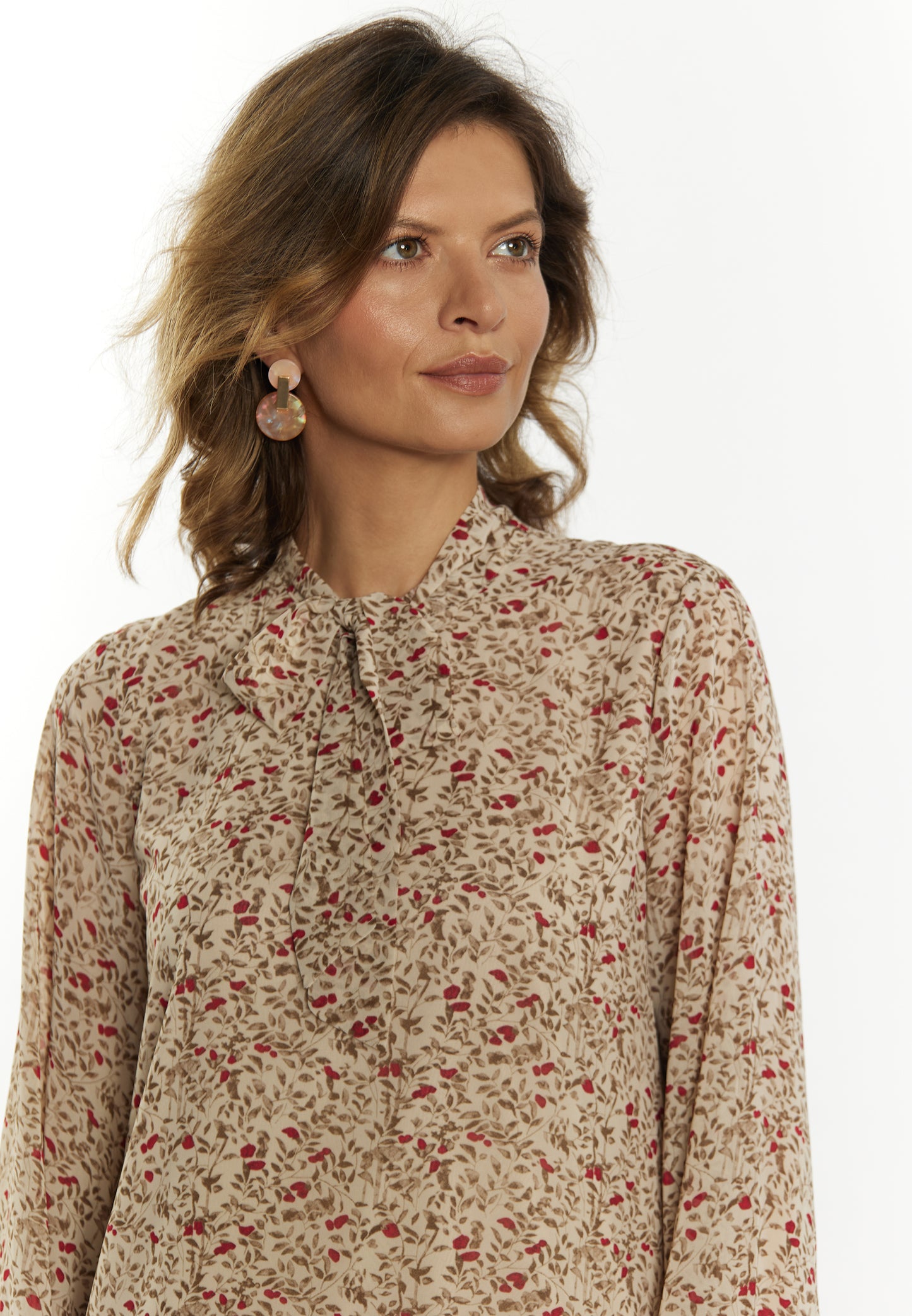 usha women's midi dress with floral print