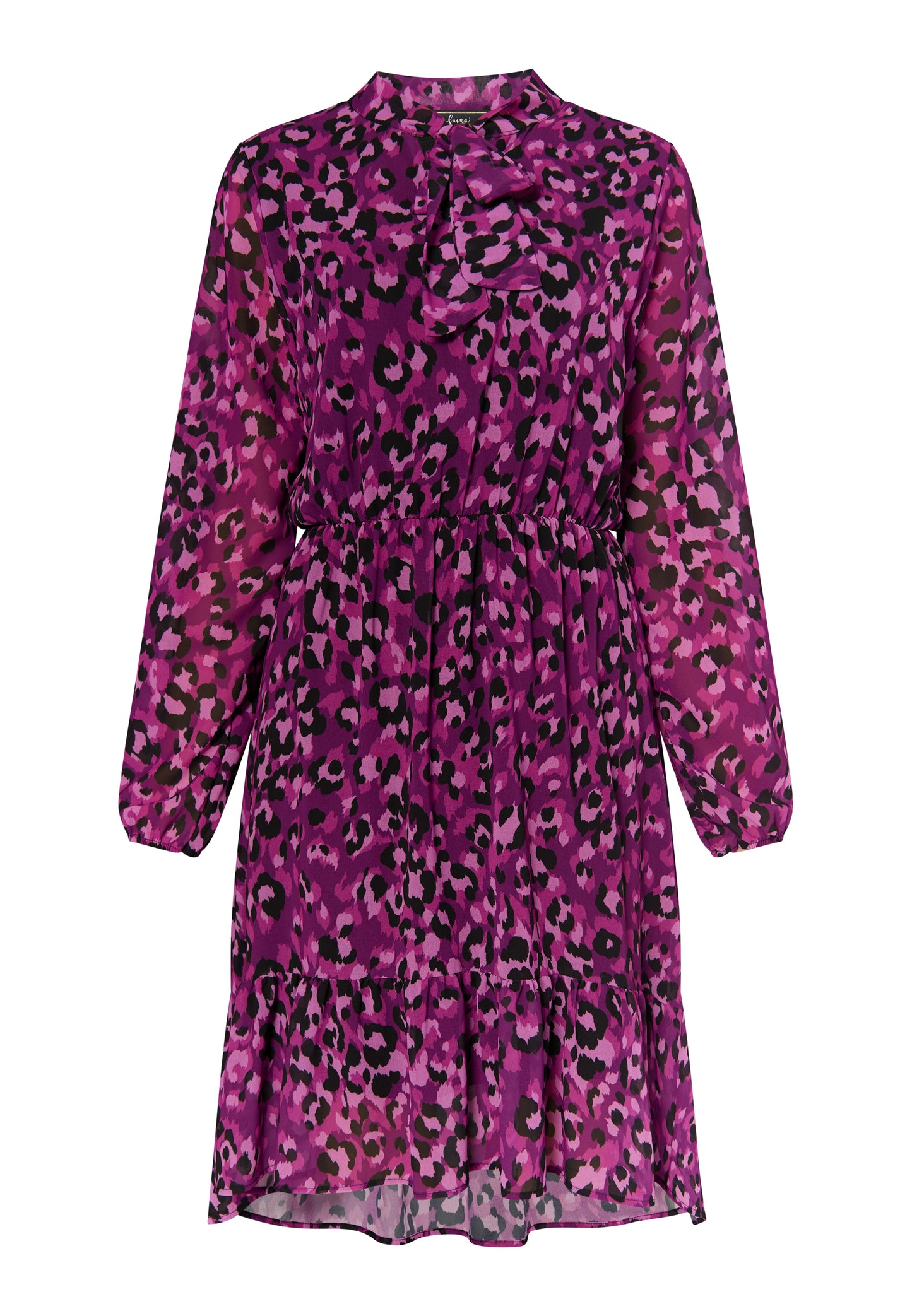 faina women's dress with leopard print
