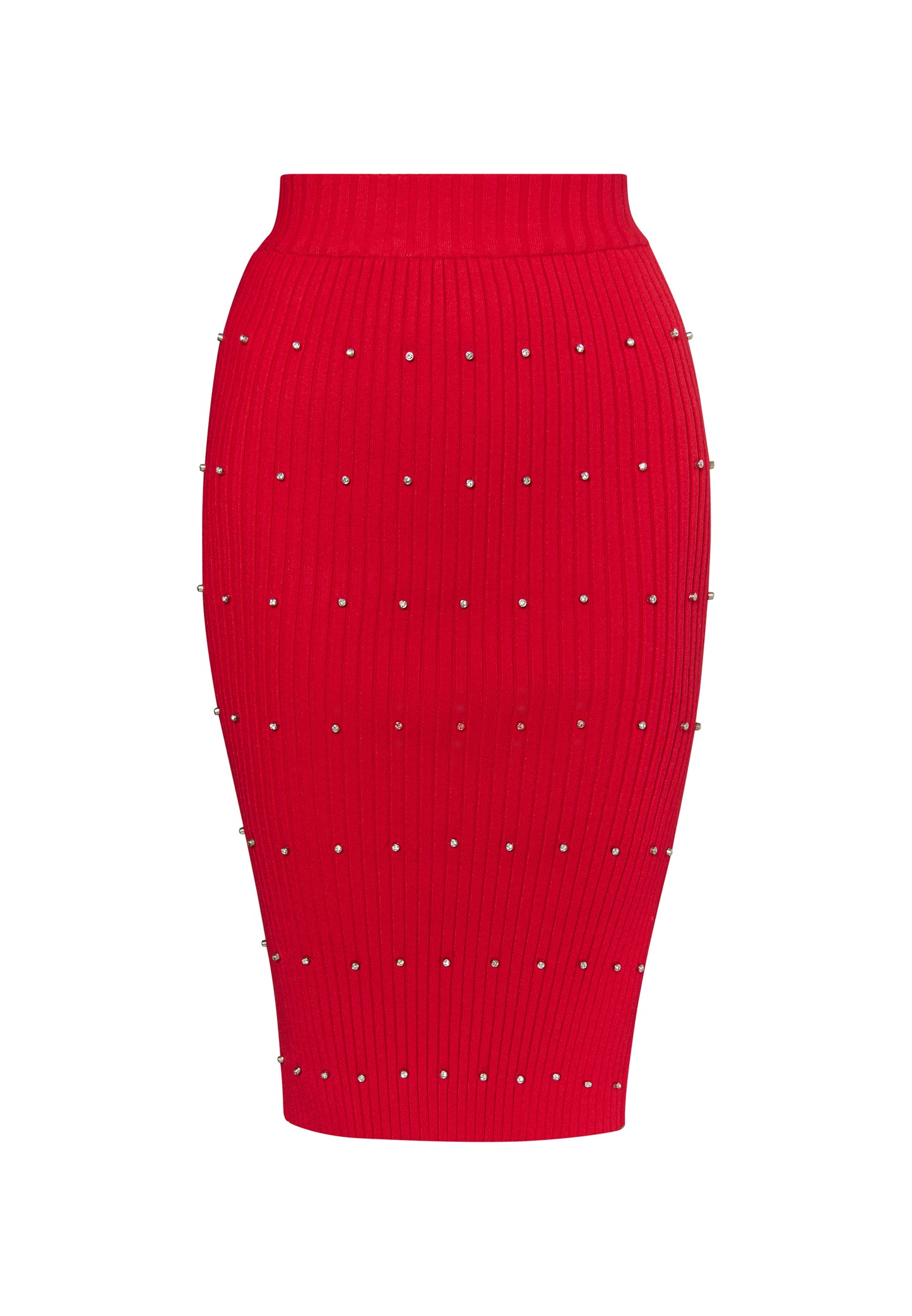 faina women's knitted skirt with rhinestones