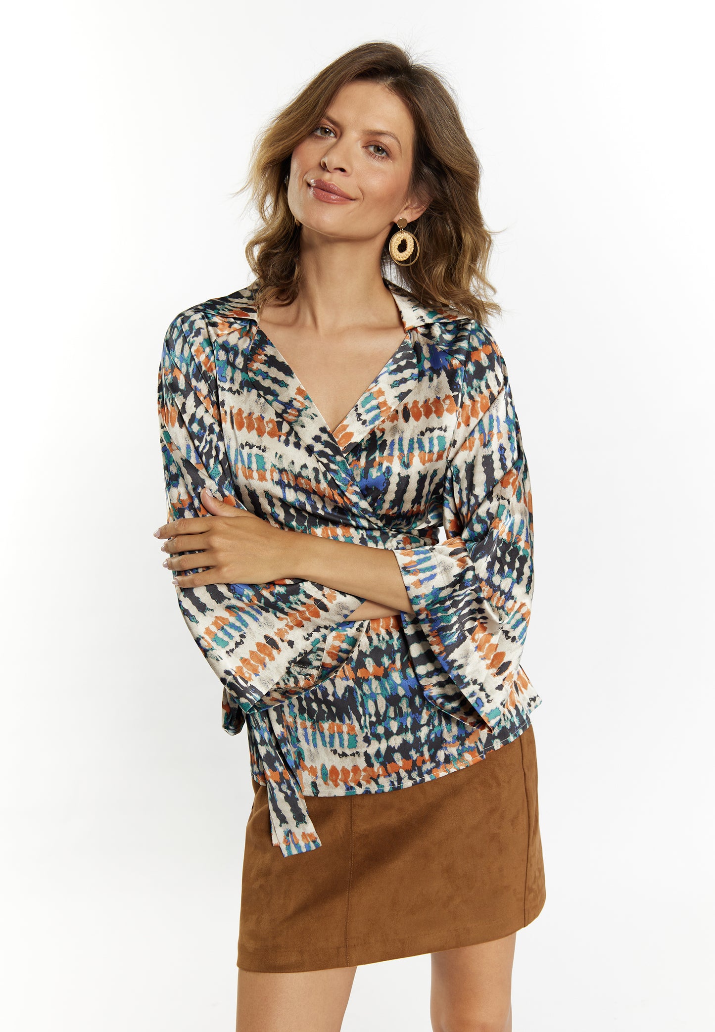 usha FESTIVAL women's wrap blouse