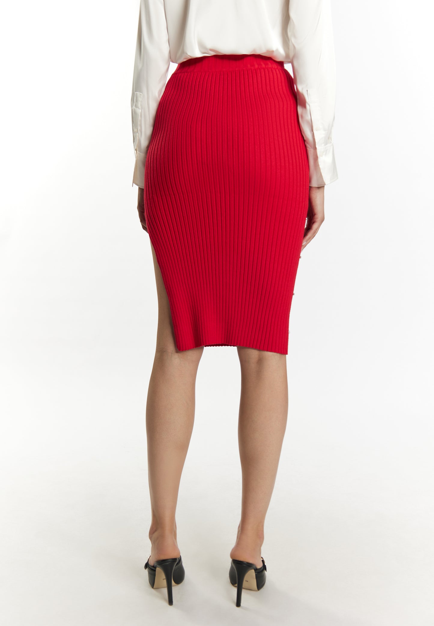 faina women's knitted skirt with rhinestones