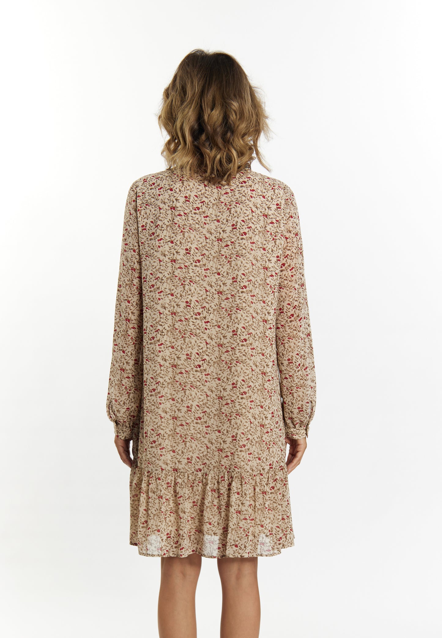 usha women's midi dress with floral print