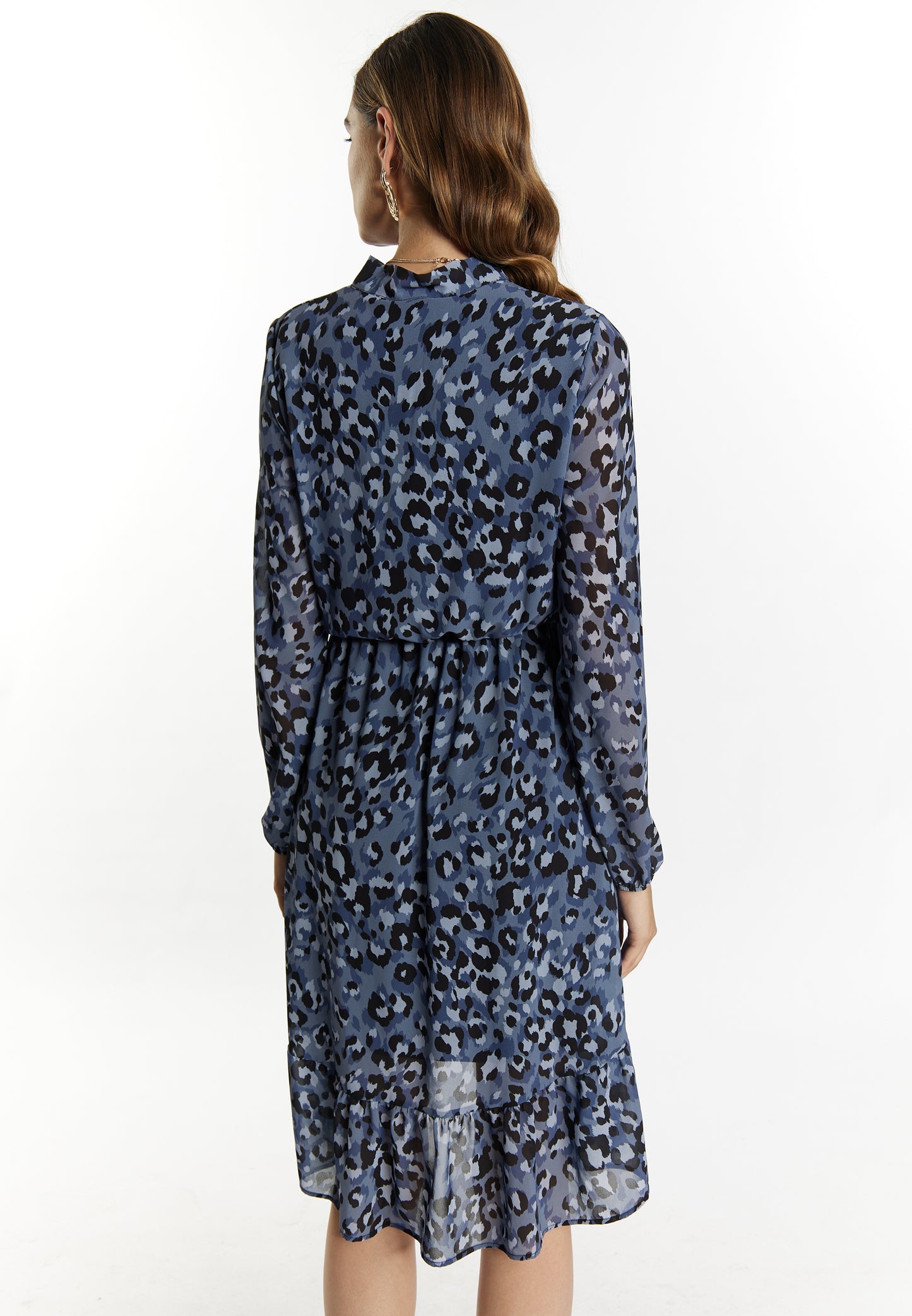 faina women's dress with leopard print