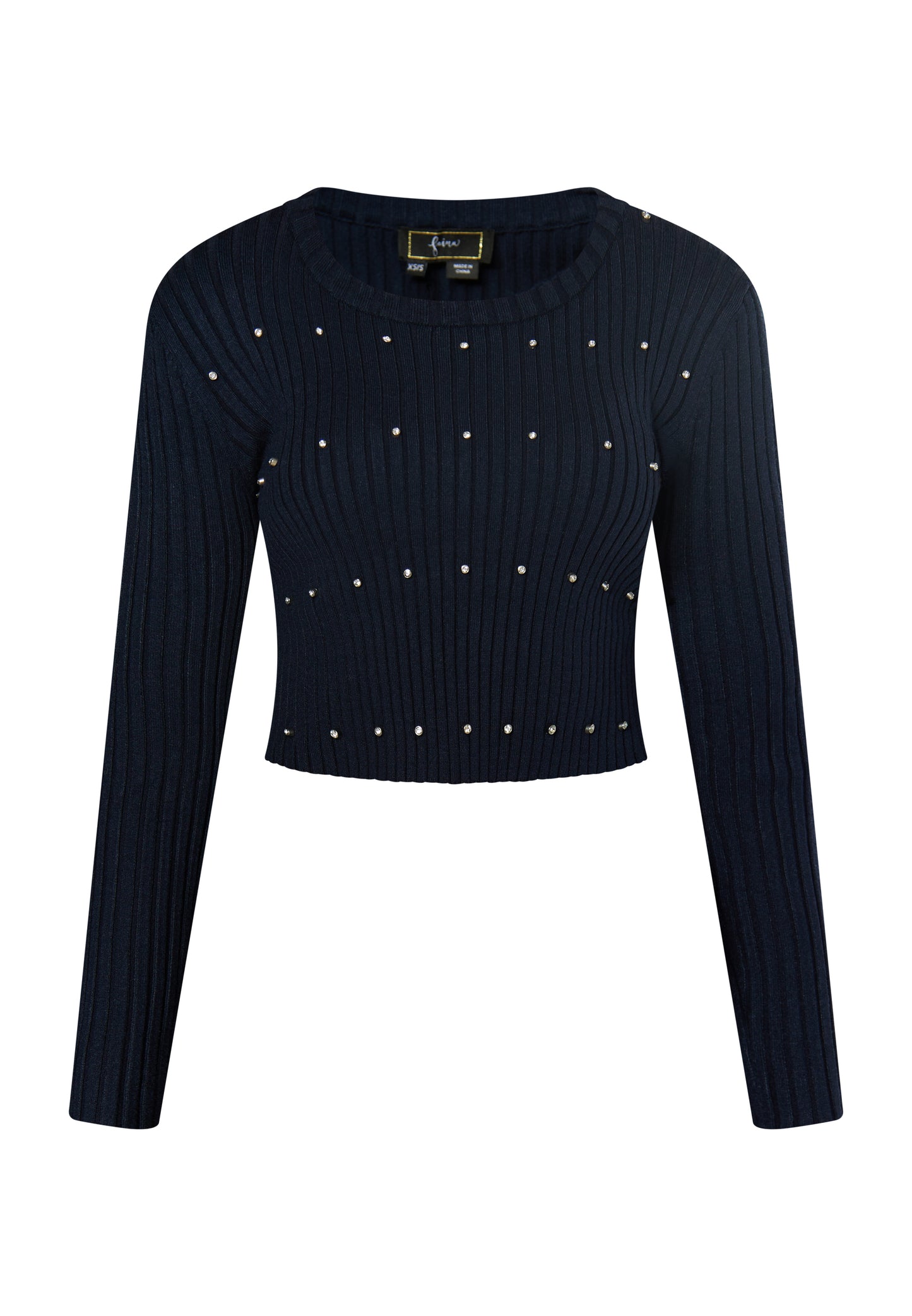 faina women's sweater with rhinestone
