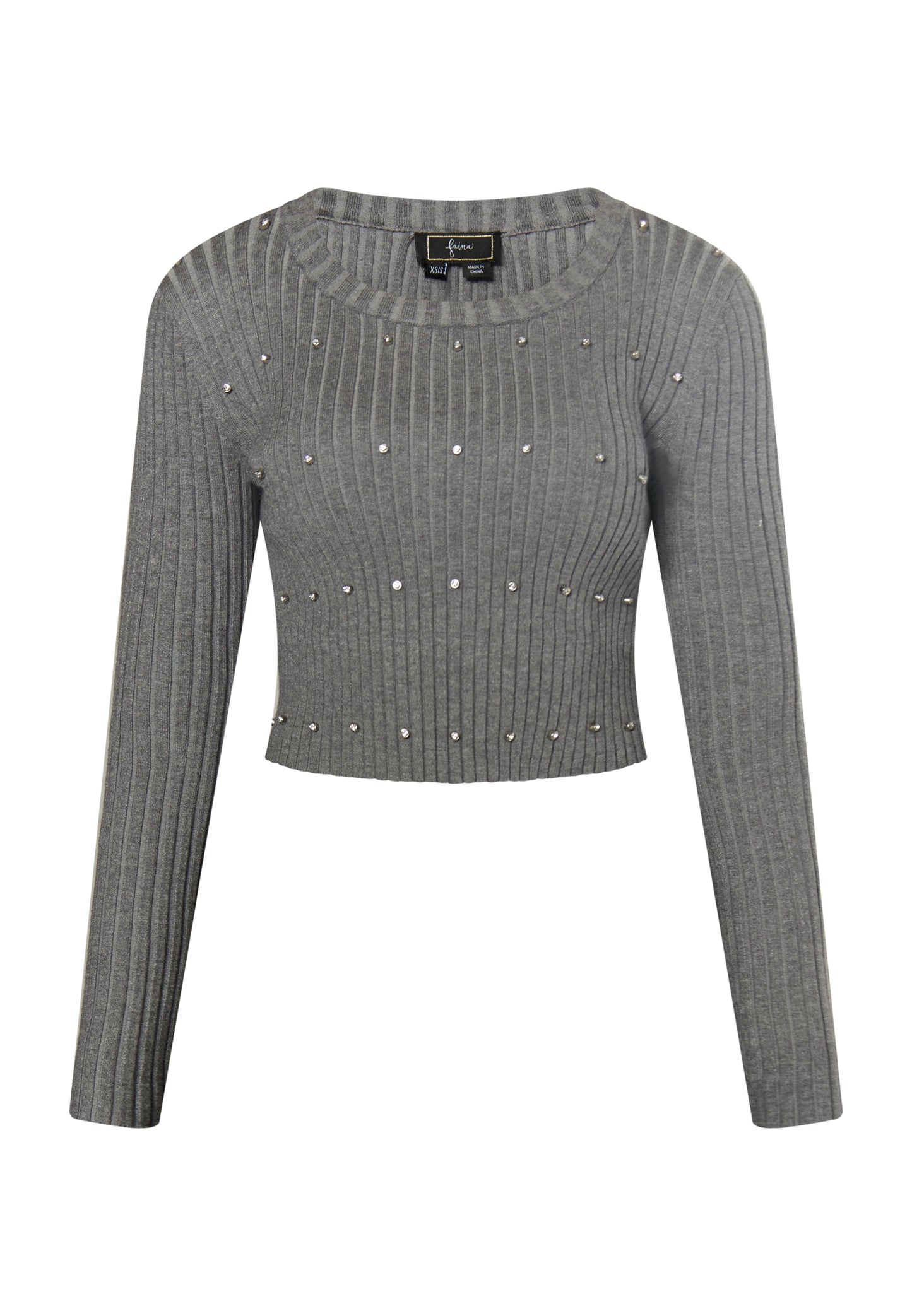 faina women's sweater with rhinestone