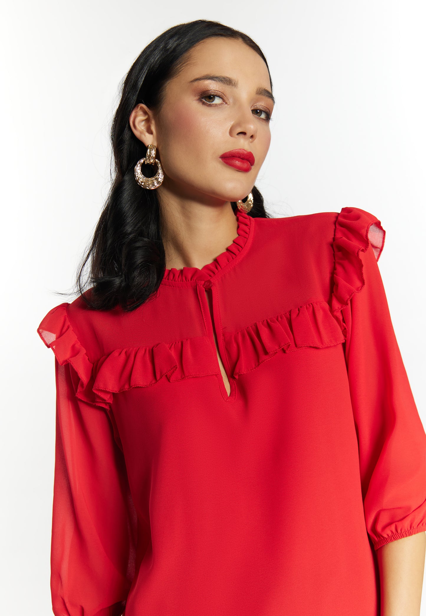 faina women's ruffle blouse