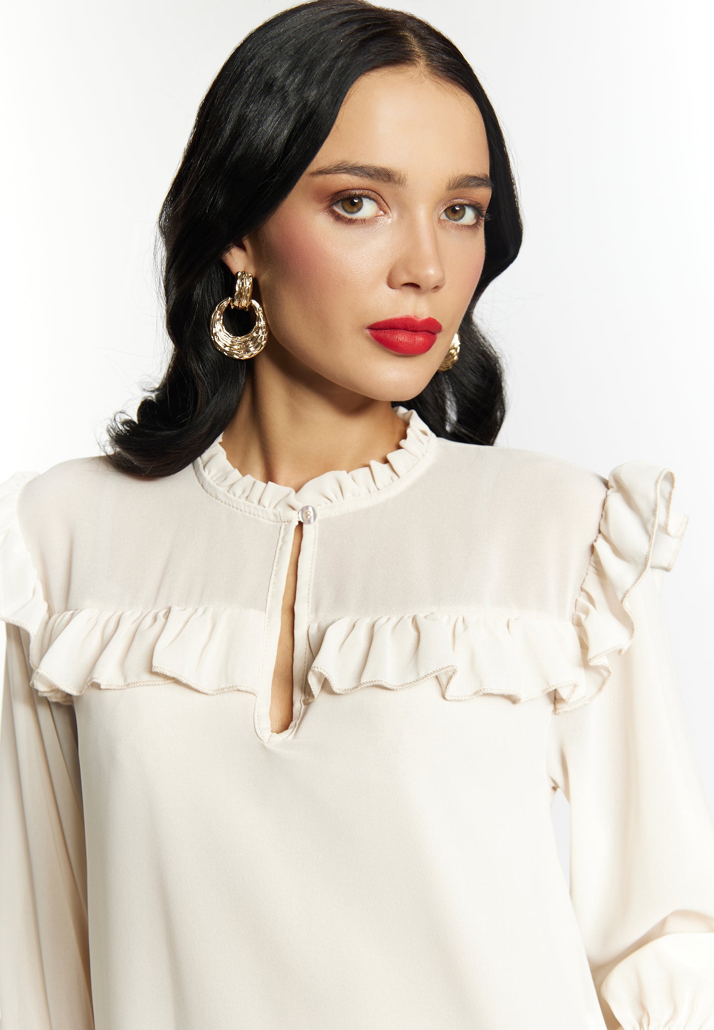 faina women's ruffle blouse