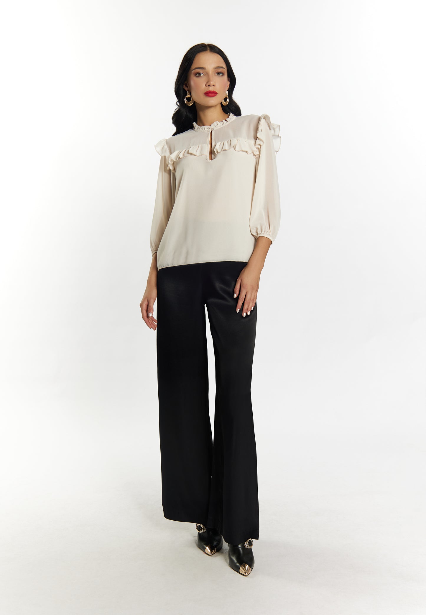 faina women's ruffle blouse