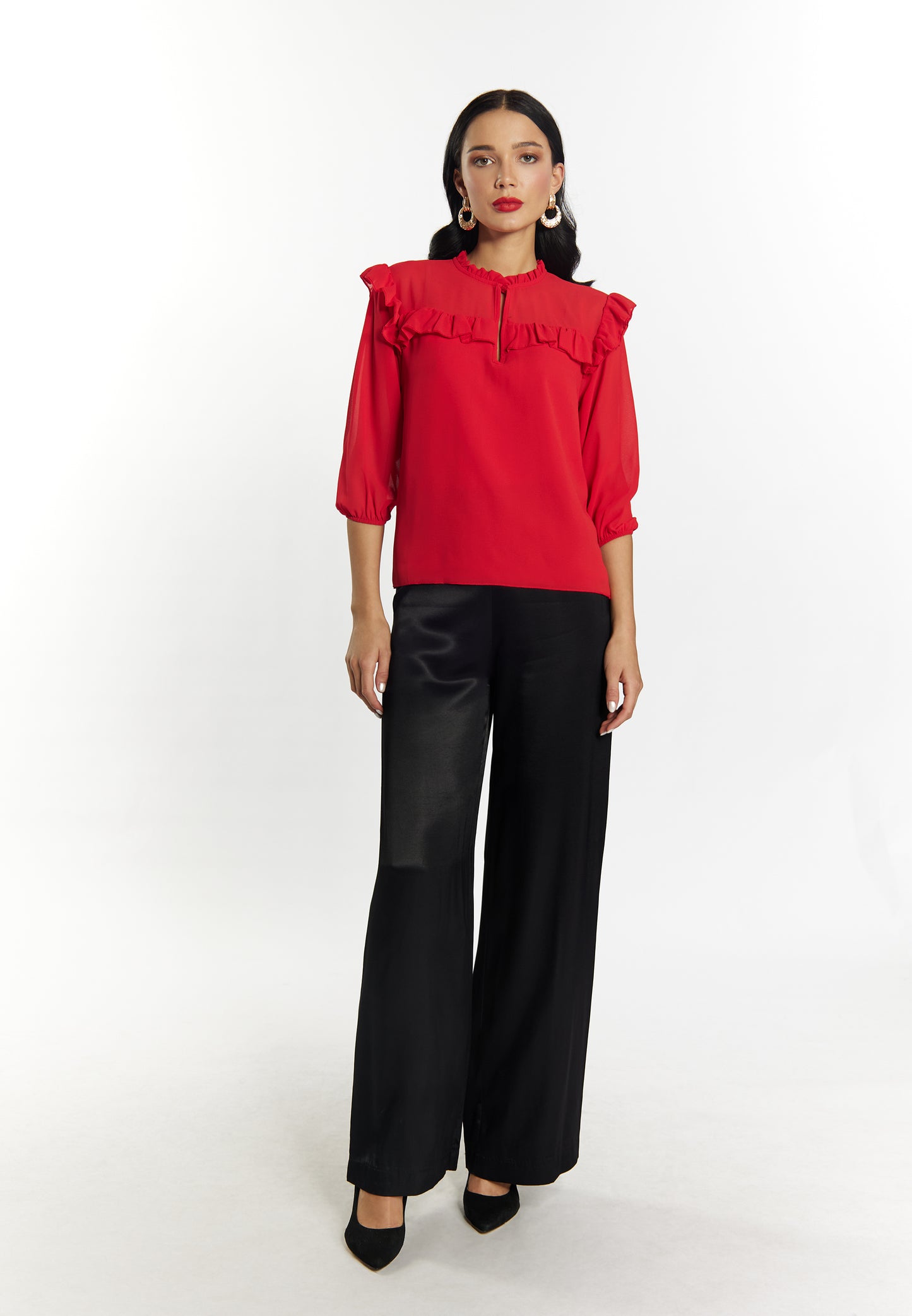 faina women's ruffle blouse