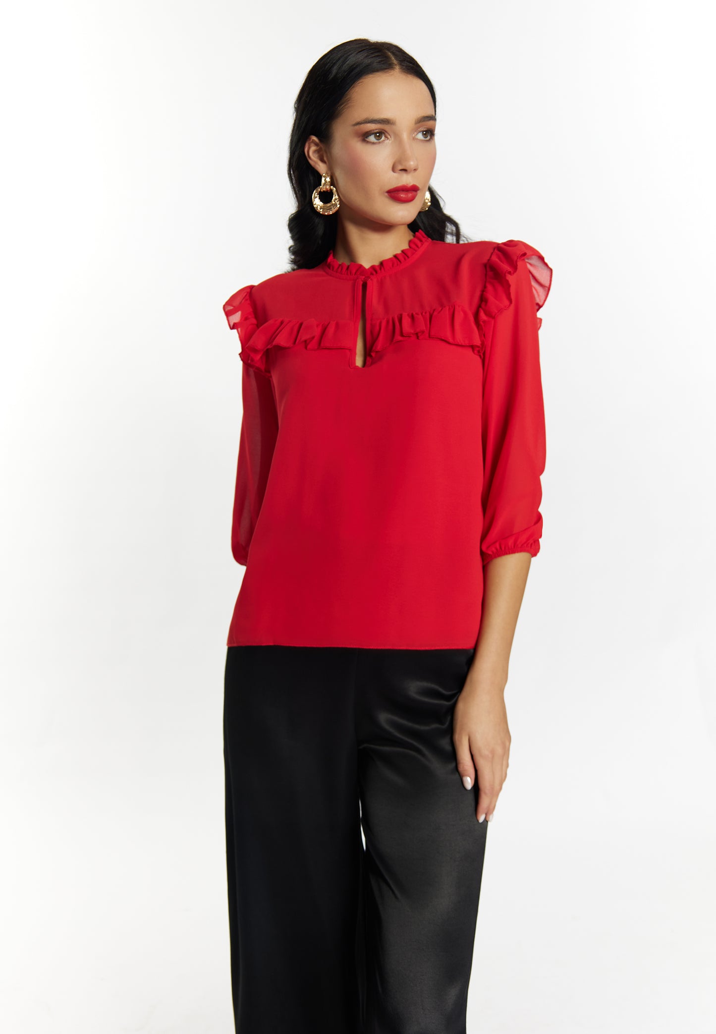 faina women's ruffle blouse