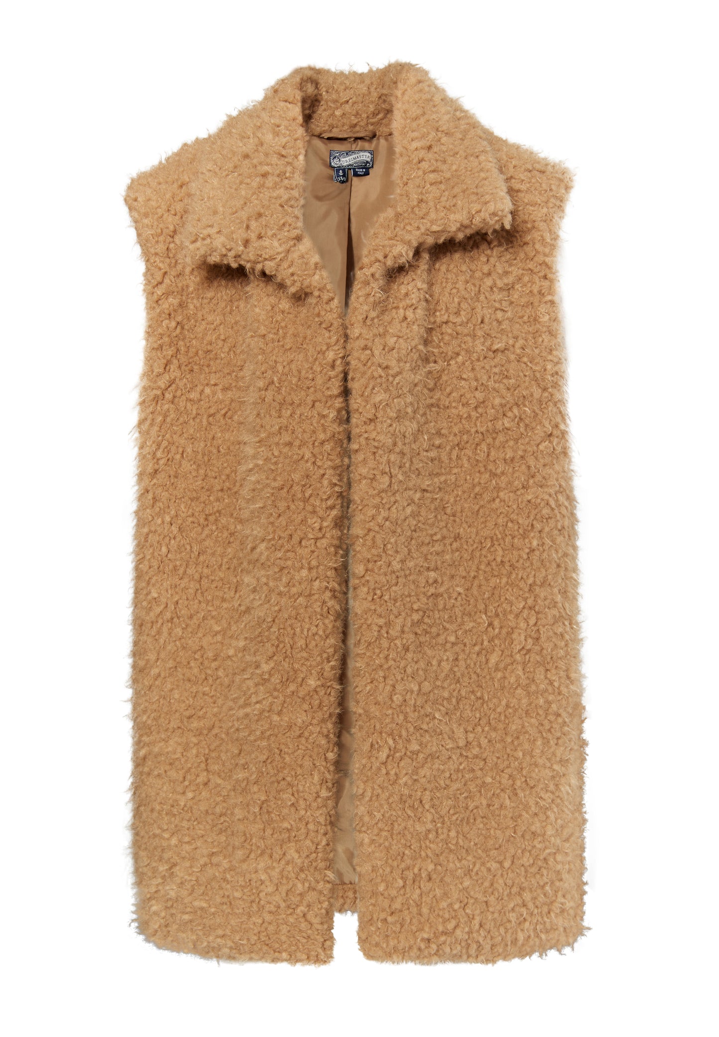 DreiMaster Vintage women's long vest made of imitation fur