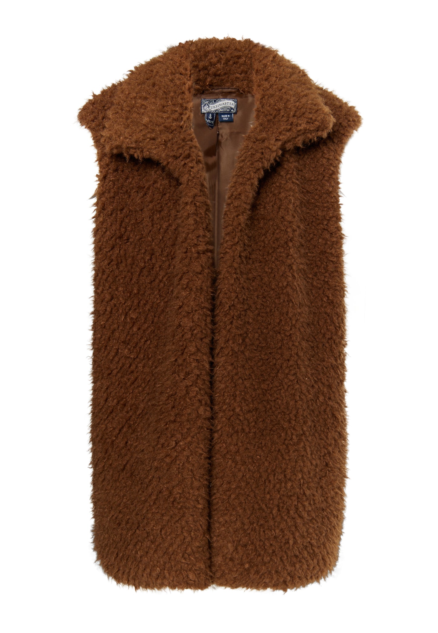 DreiMaster Vintage women's long vest made of imitation fur