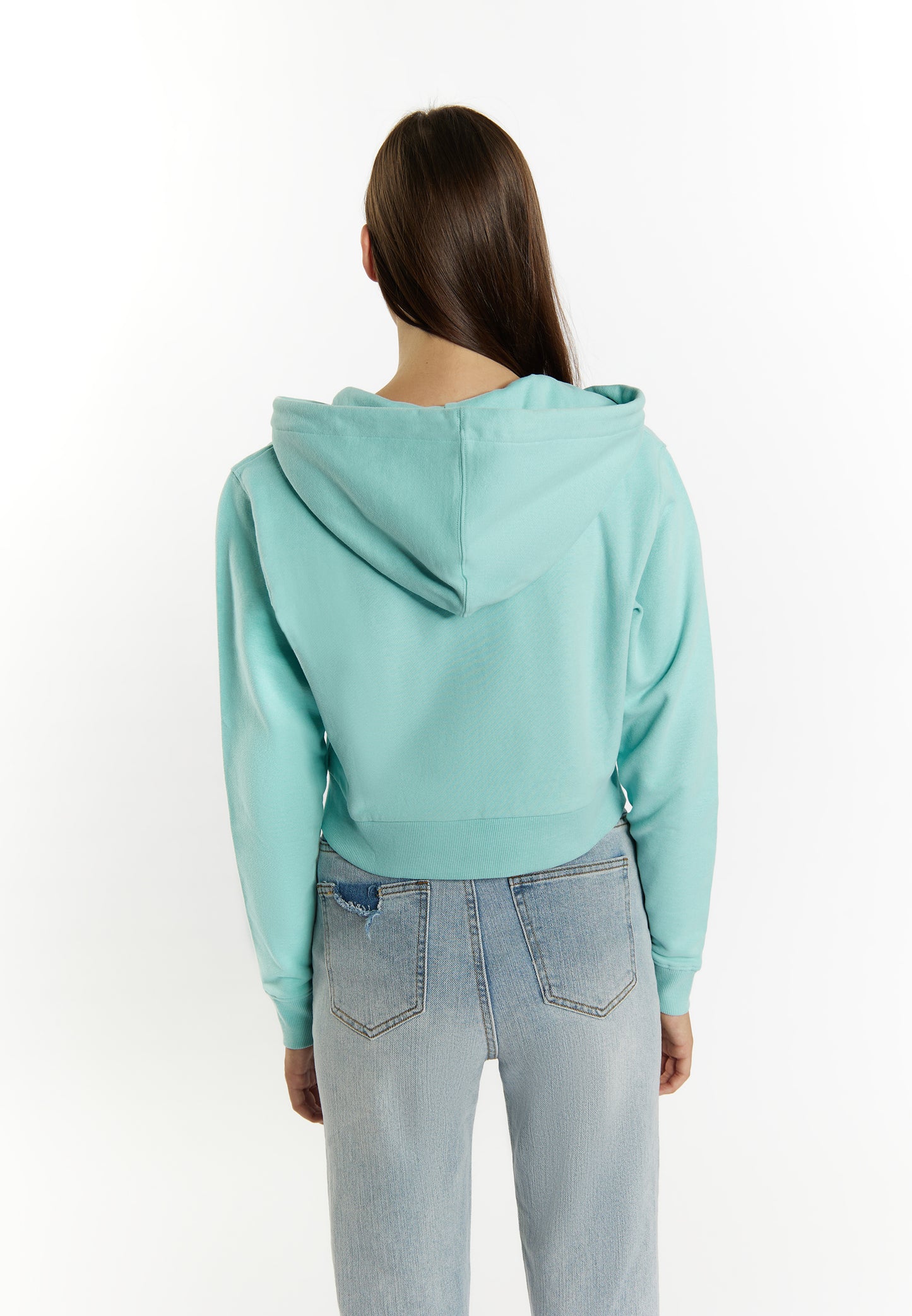 myMo women's cropped zip hoodie