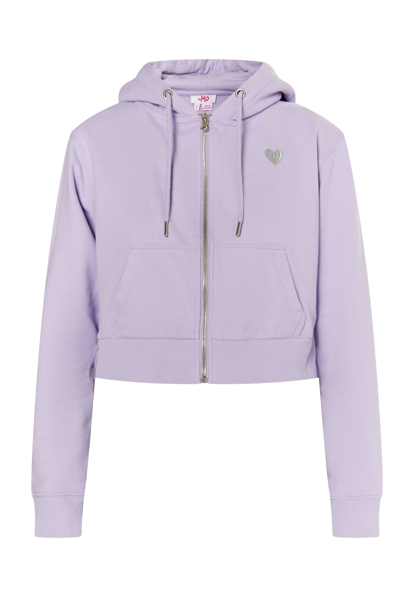 myMo women's cropped zip hoodie