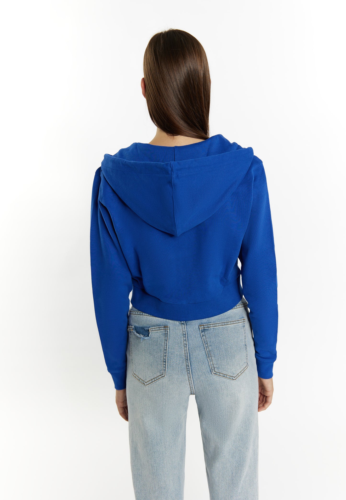 myMo women's cropped zip hoodie
