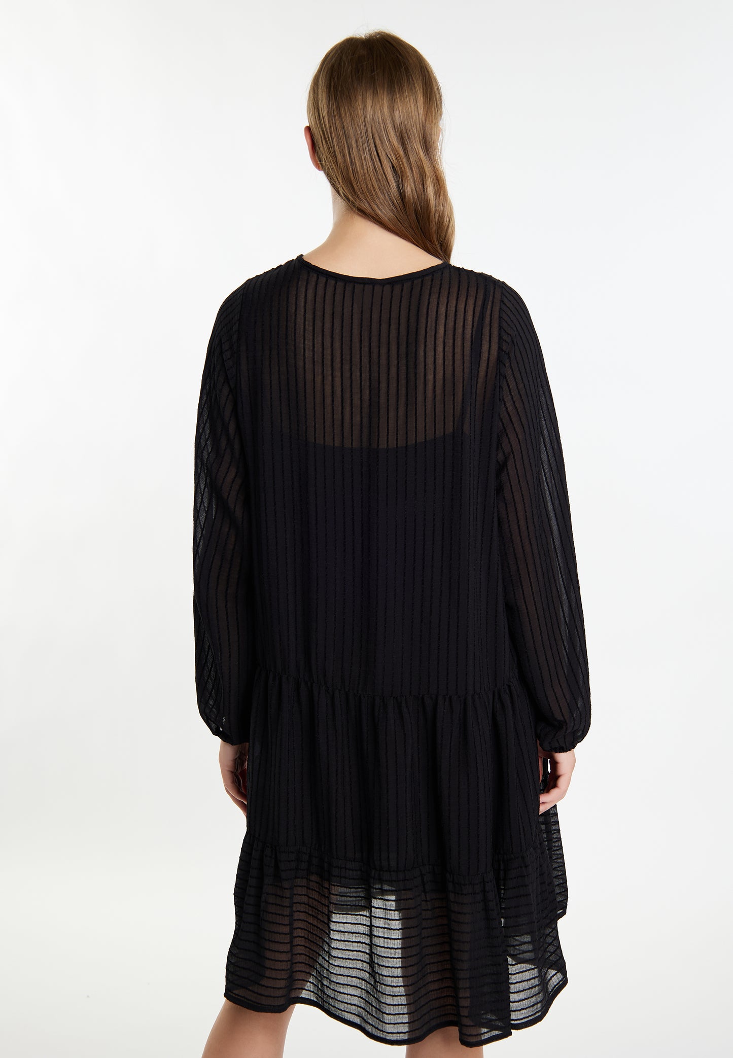 IZIA women's midi dress in a striped design