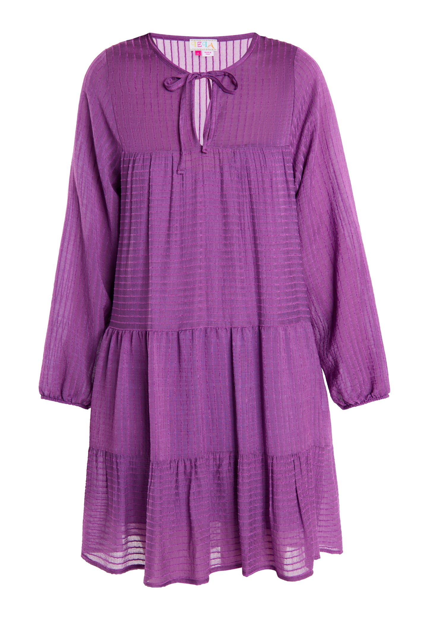 IZIA women's midi dress in a striped design