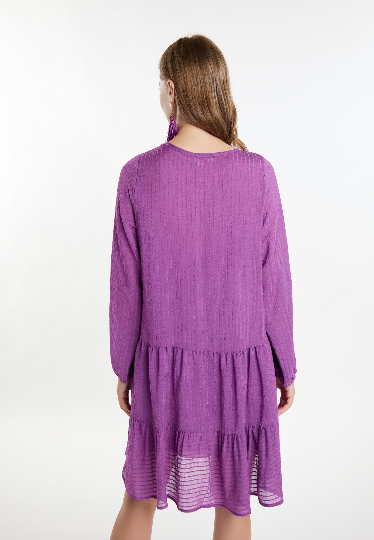 IZIA women's midi dress in a striped design