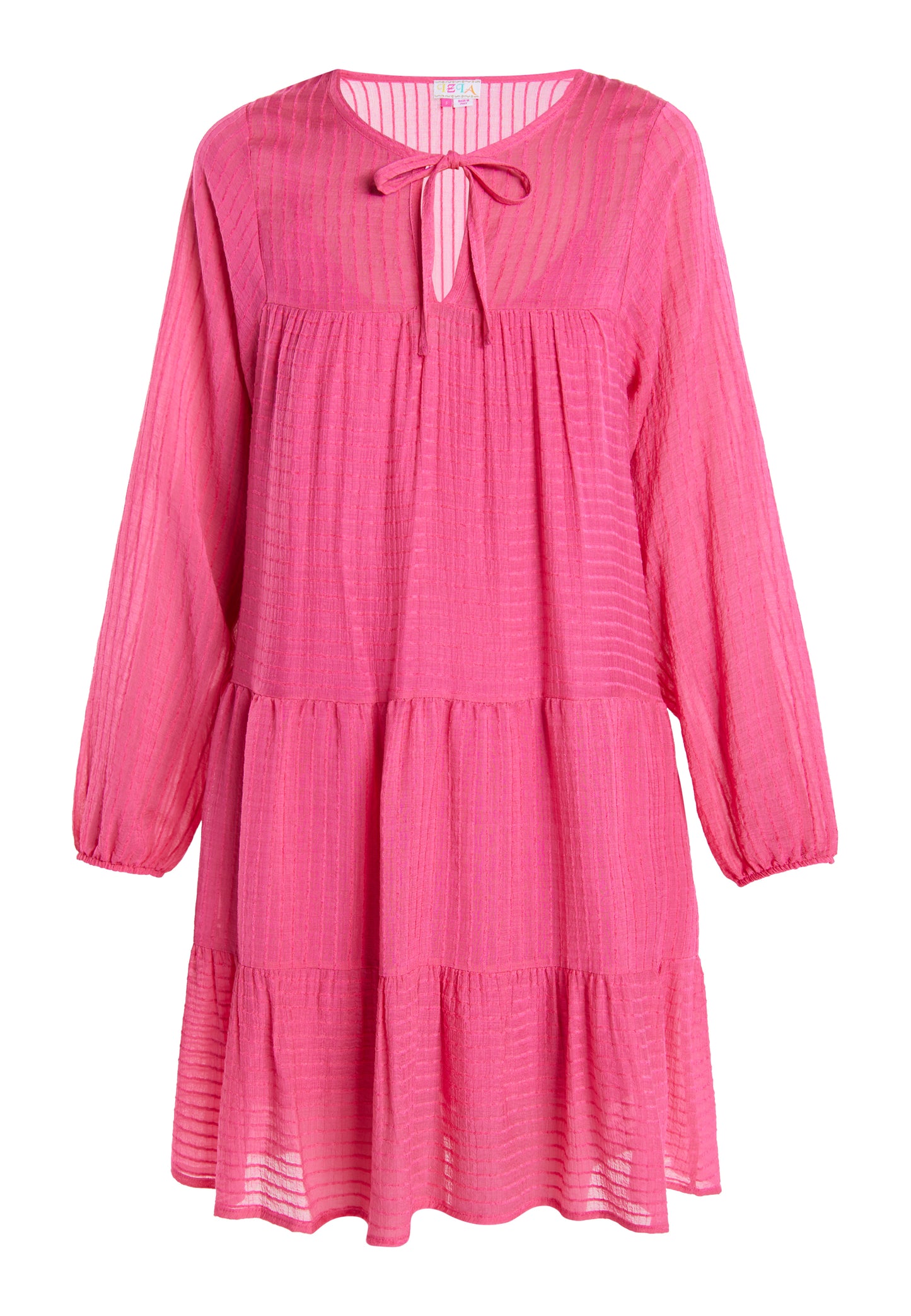 IZIA women's midi dress in a striped design