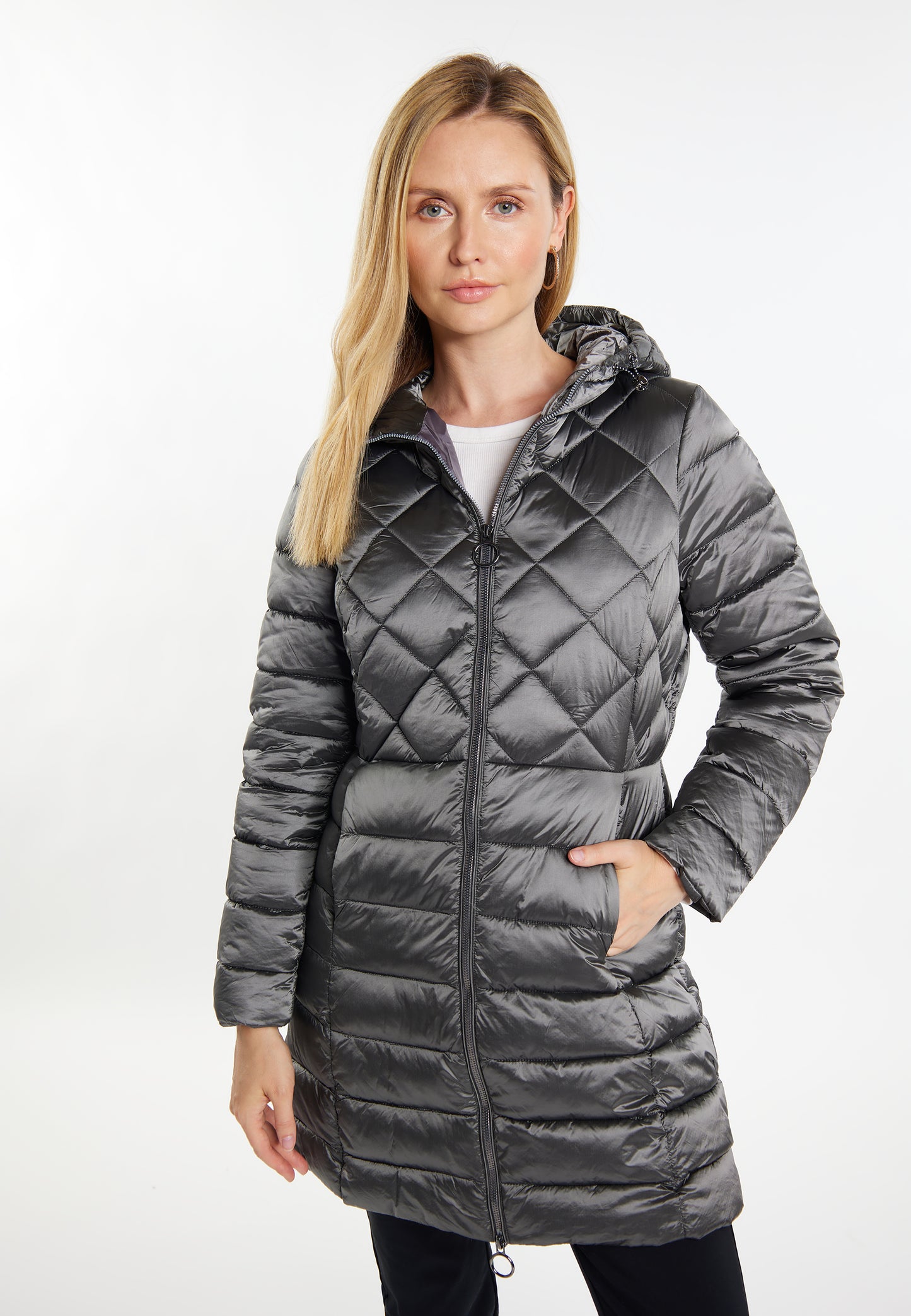 usha women's quilted coat