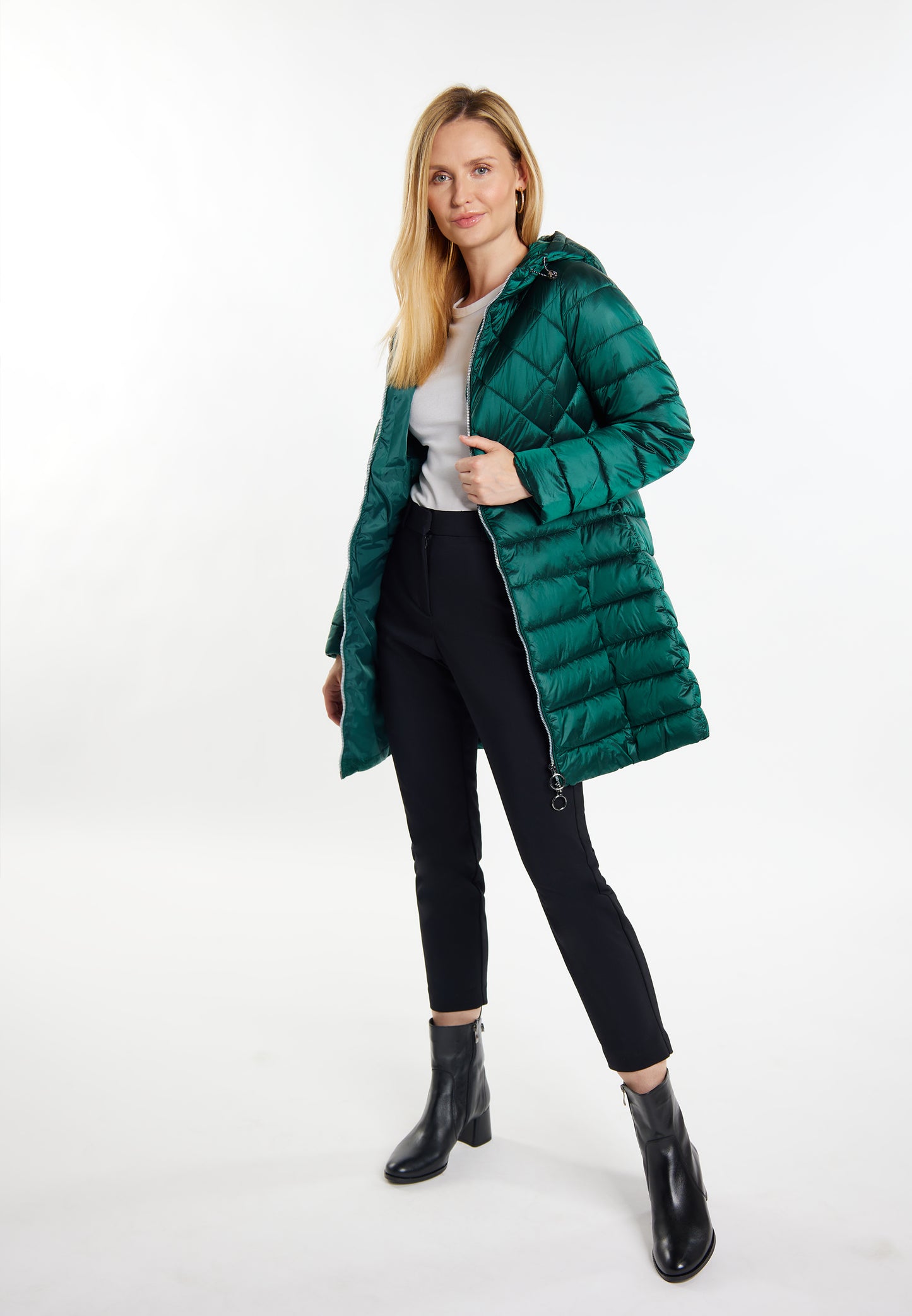usha women's quilted coat