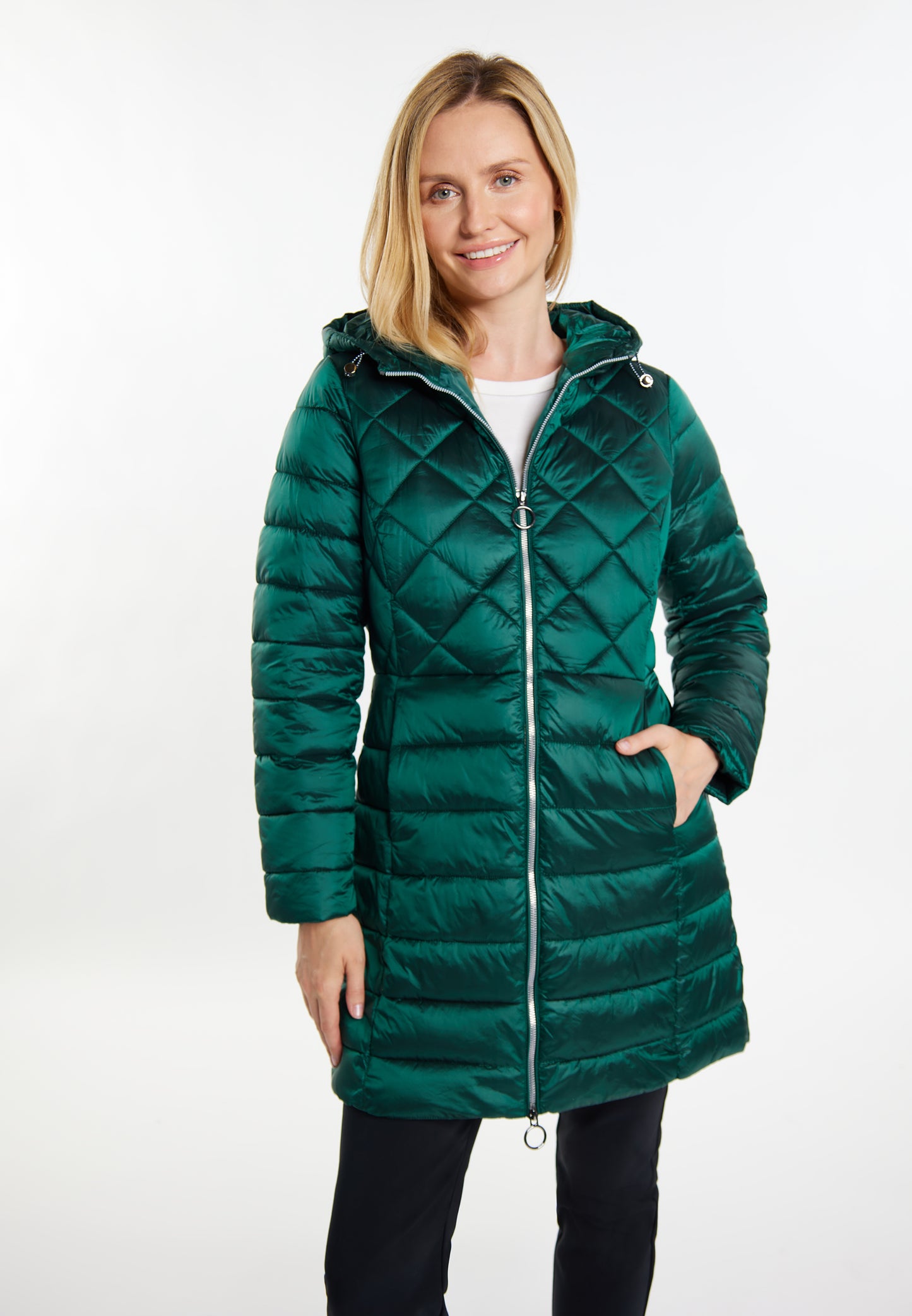 usha women's quilted coat