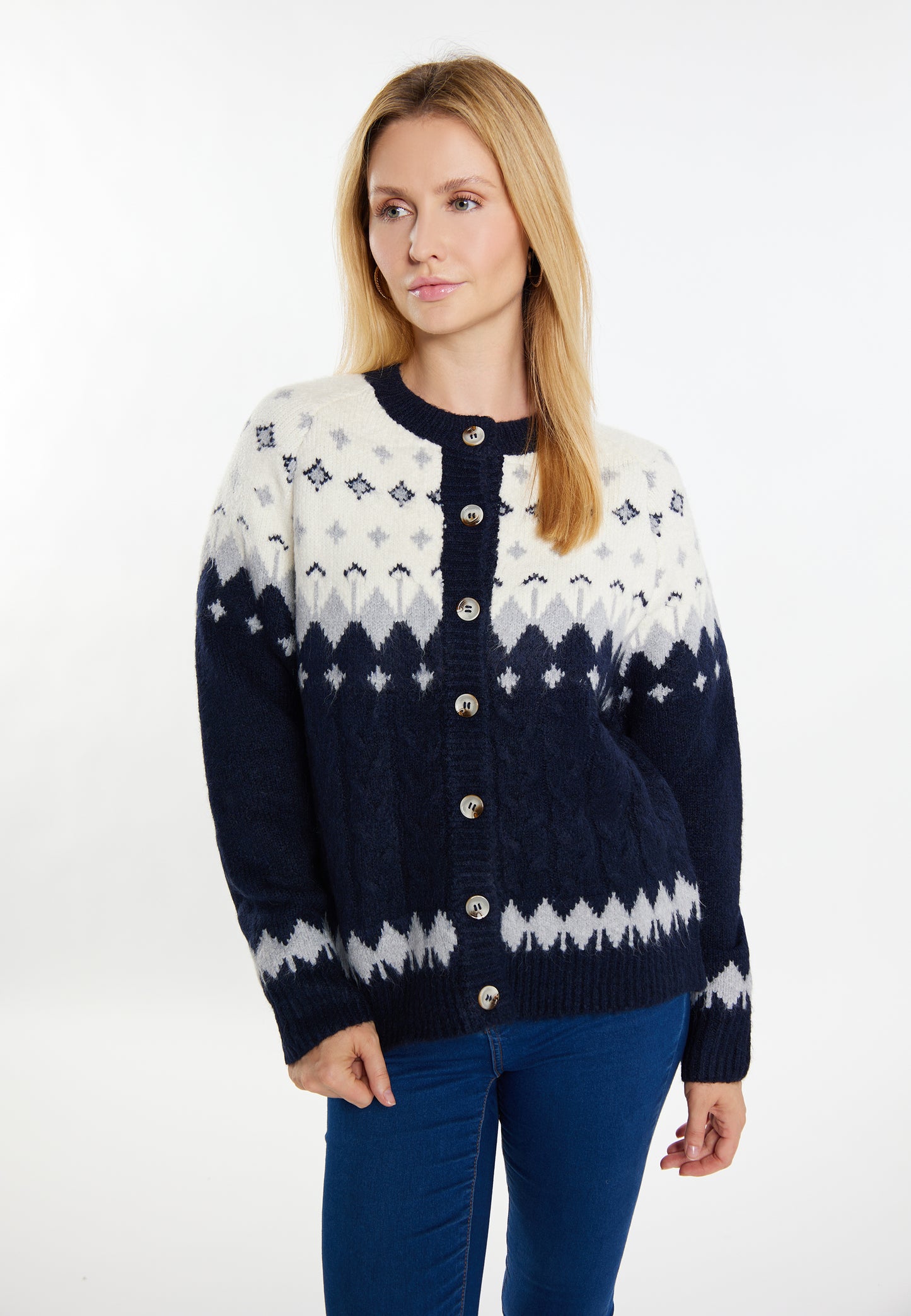 usha BLUE LABEL women's knit cardigan