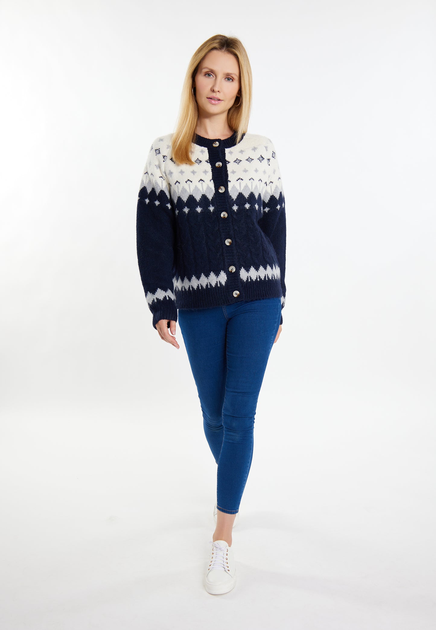 usha BLUE LABEL women's knit cardigan