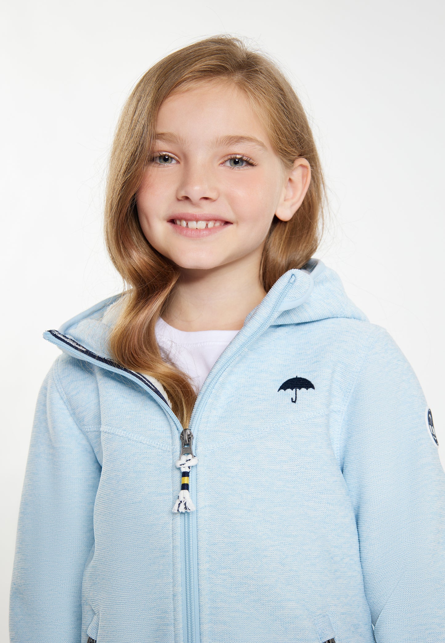 Schmuddelwedda girl's knitted fleece blouson jacket with teddy lining