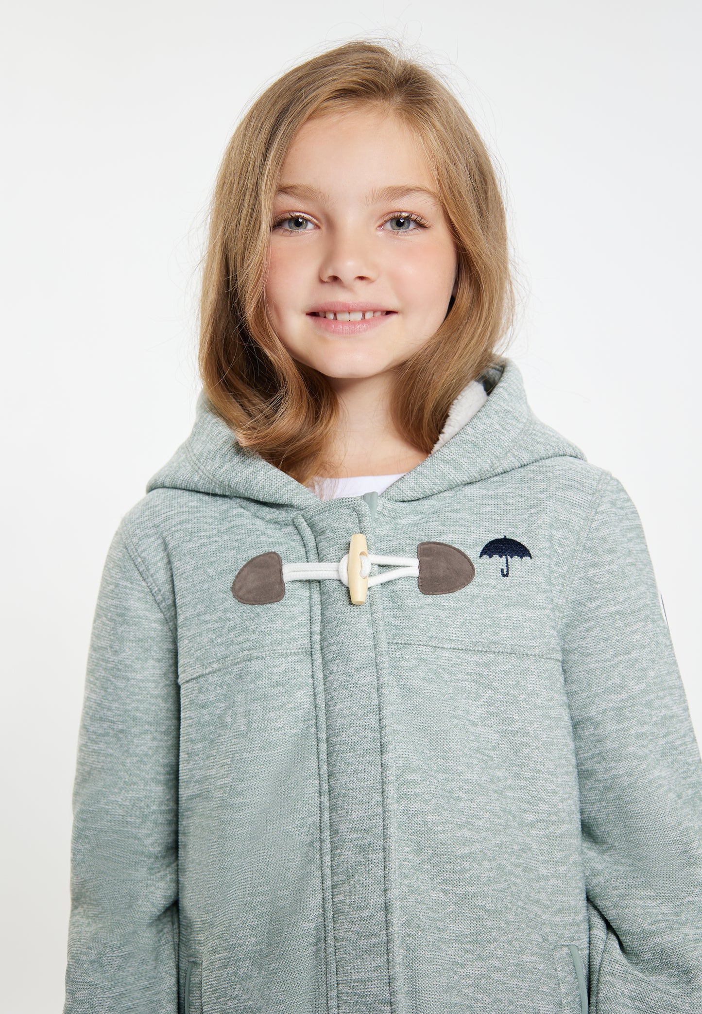 Schmuddelwedda girl's knitted fleece uffle coat