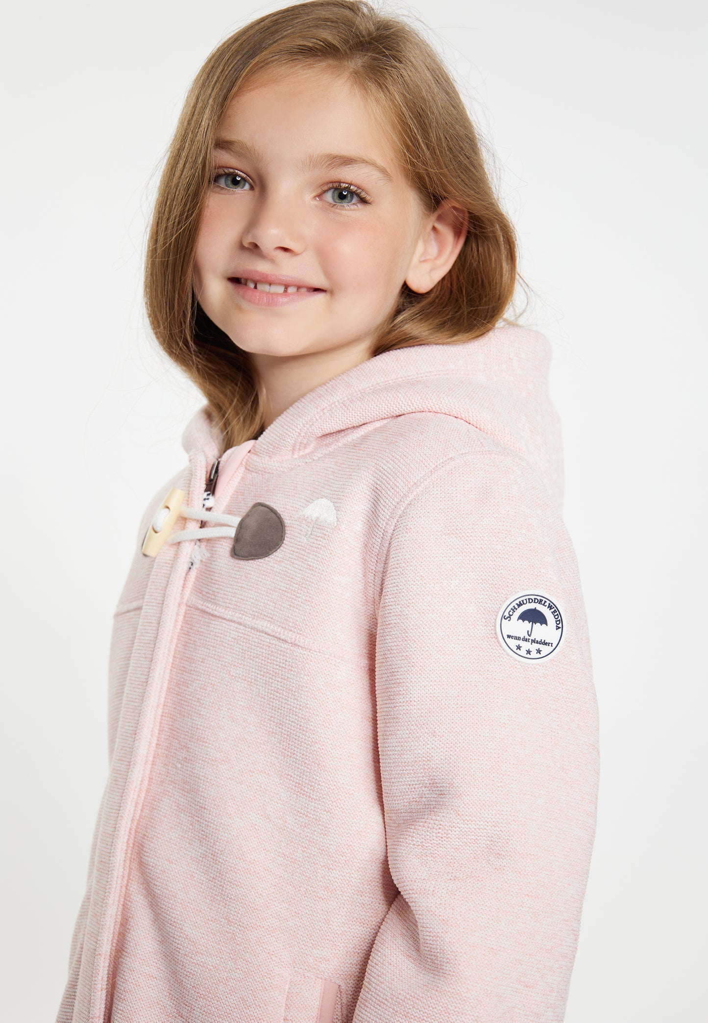 Schmuddelwedda girl's knitted fleece uffle coat