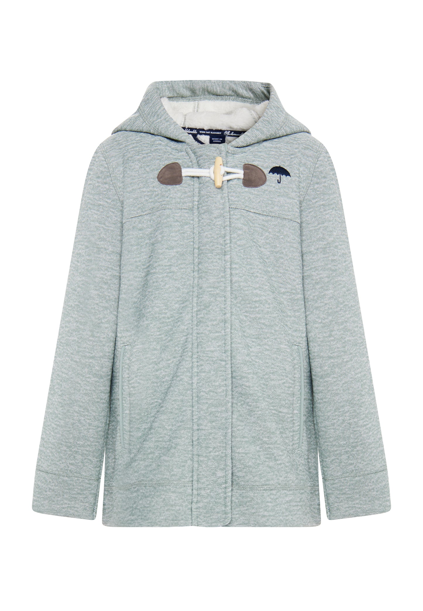 Schmuddelwedda girl's knitted fleece uffle coat