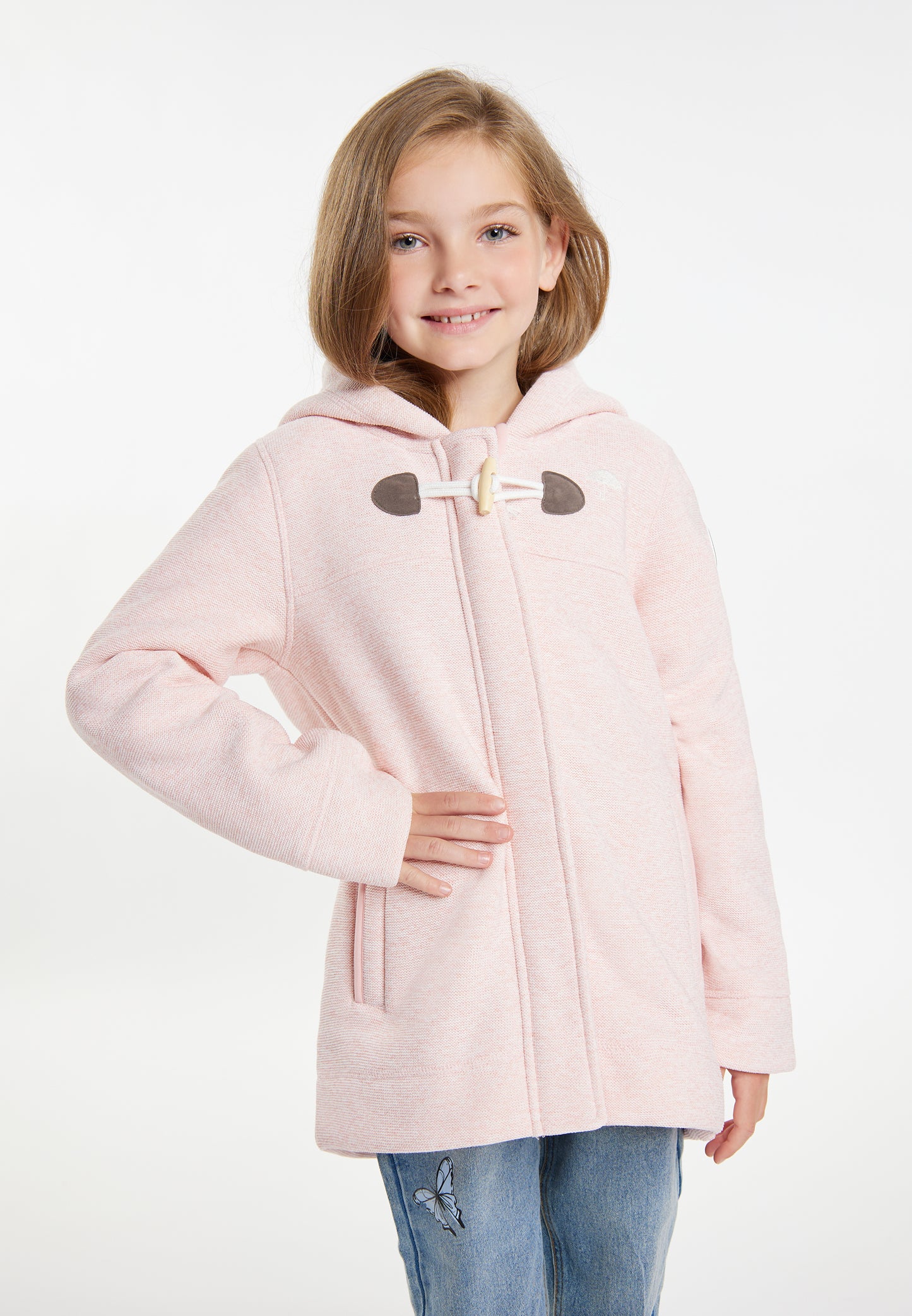 Schmuddelwedda girl's knitted fleece uffle coat