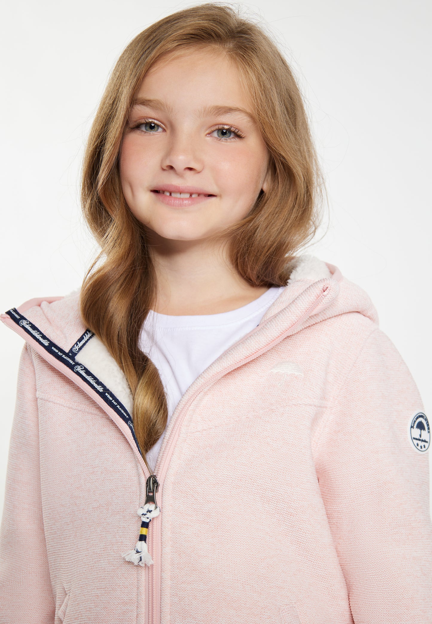 Schmuddelwedda girl's knitted fleece blouson jacket with teddy lining