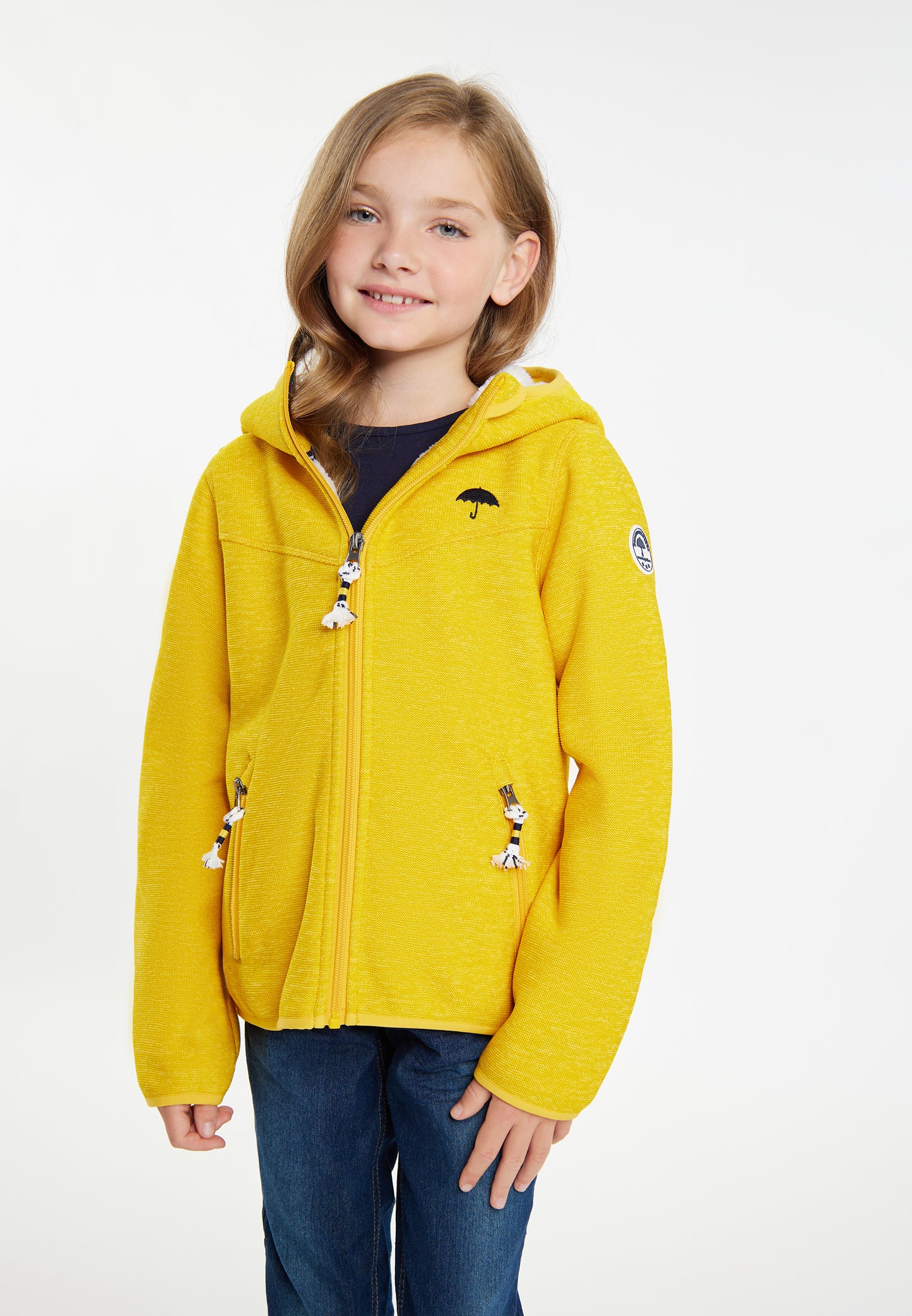 Schmuddelwedda girl's knitted fleece blouson jacket with teddy lining