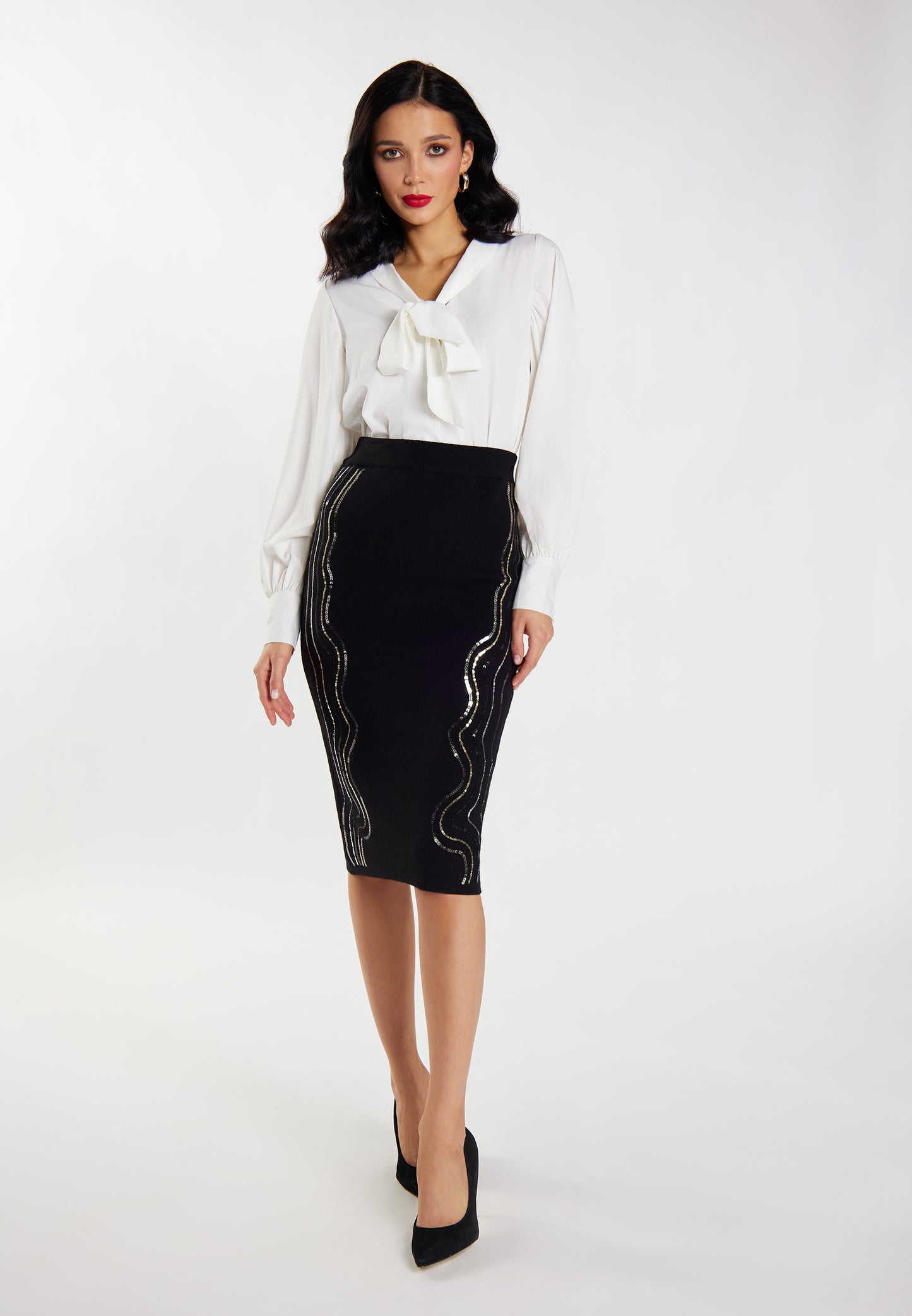 faina women's knit midi skirt
