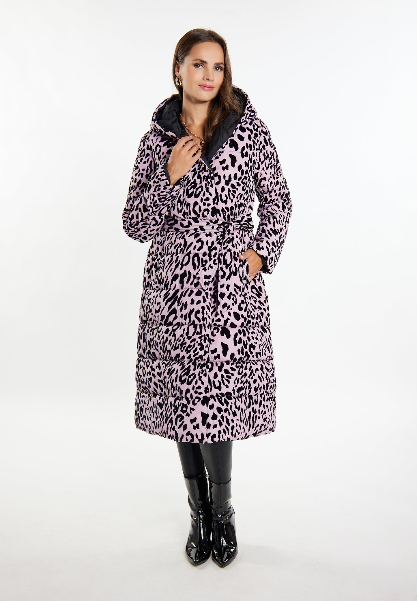 faina women's long quilted coat