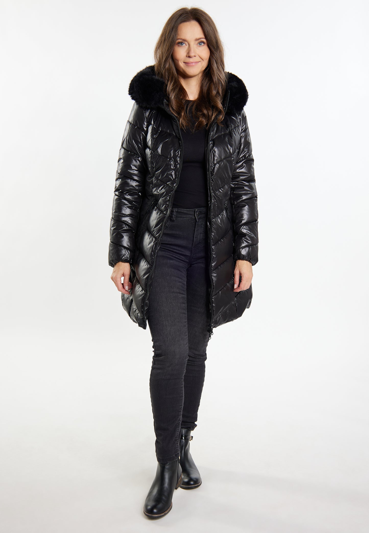 usha women's quilted coat