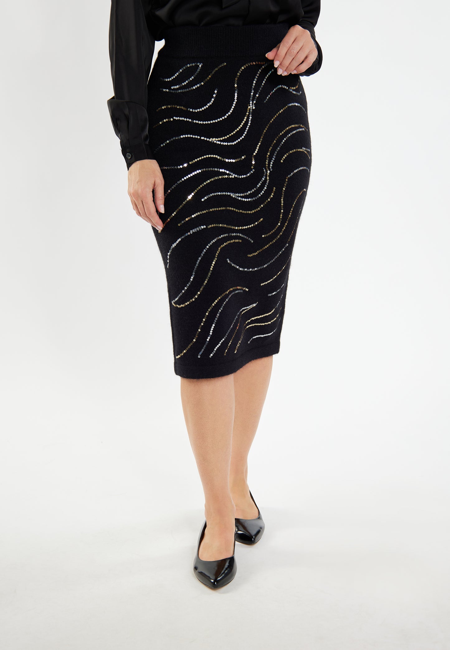 usha BLACK LABEL women's midi skirt